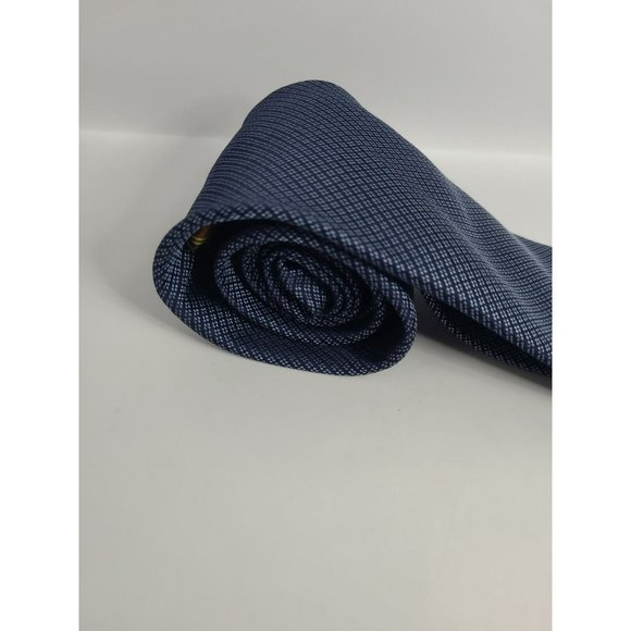 BCBG Attitude Mens Tie 100% Silk 60 3 1/2 Small Dots Blue - Picture 3 of 6